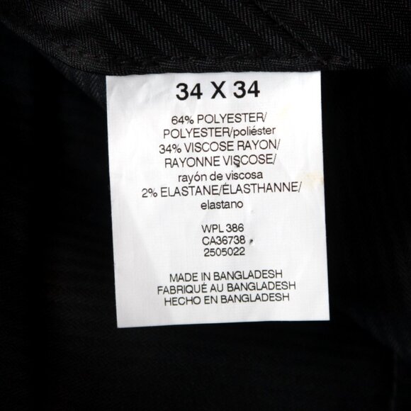 Kenneth Cole Reaction Men's Slim-Fit Stretch Dress Pants Blue 34Wx34L D110603 - Picture 4 of 4